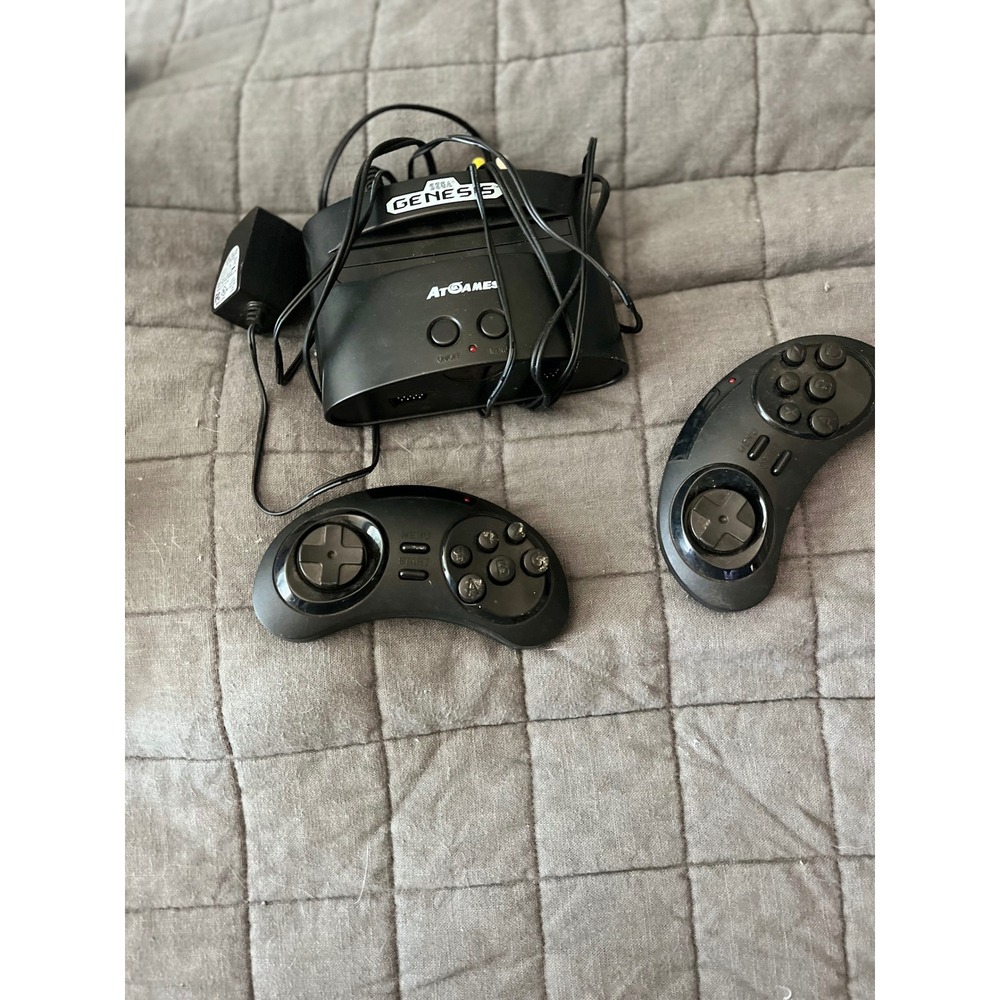 AtGames Sega Genesis Classic Game Console 2 Wireless Controllers AV Cables Parts